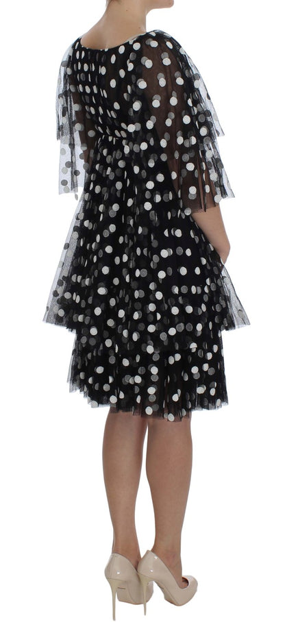 Dolce & Gabbana Elegant Polka Dotted Ruffled Dress