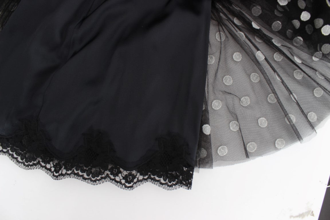 Dolce & Gabbana Elegant Polka Dotted Ruffled Dress