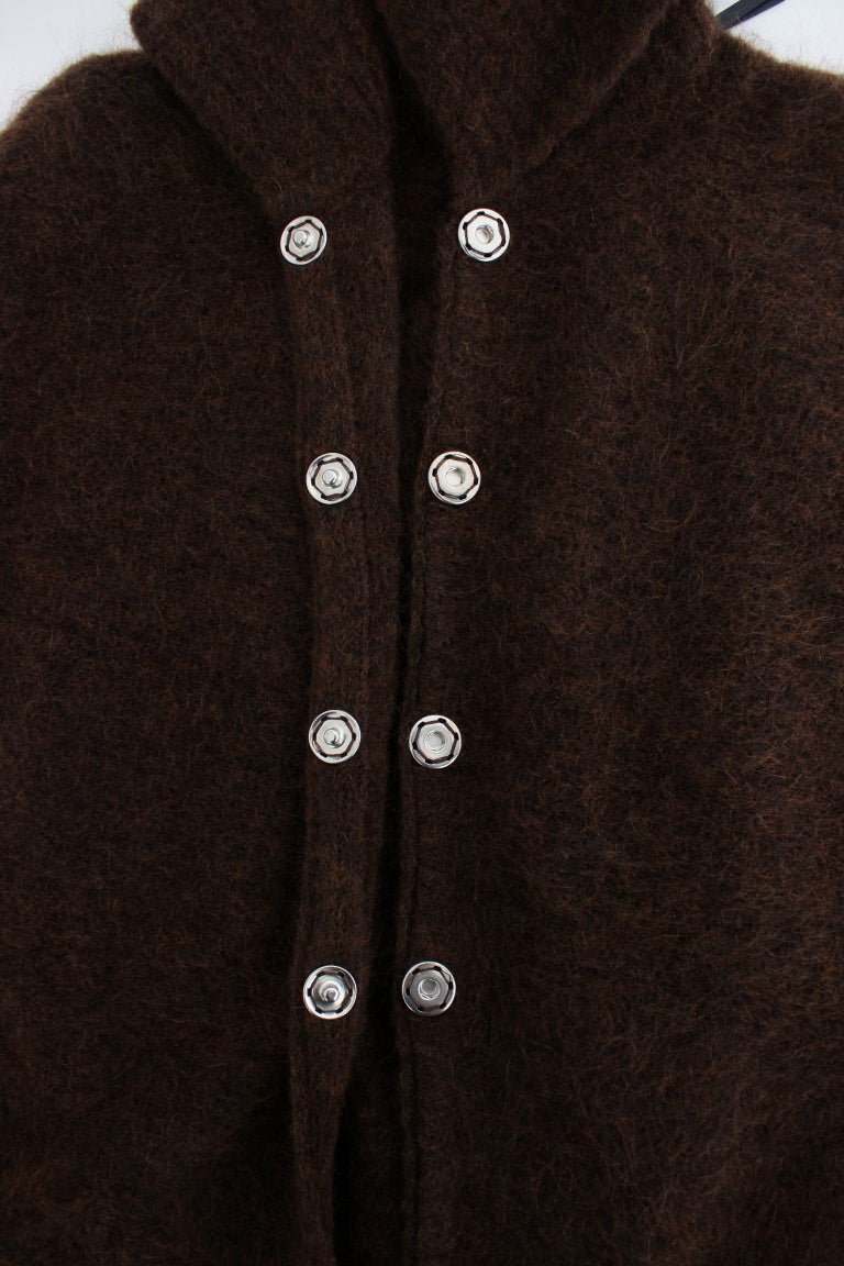 Cavalli Elegant Short Sleeved Brown Cardigan