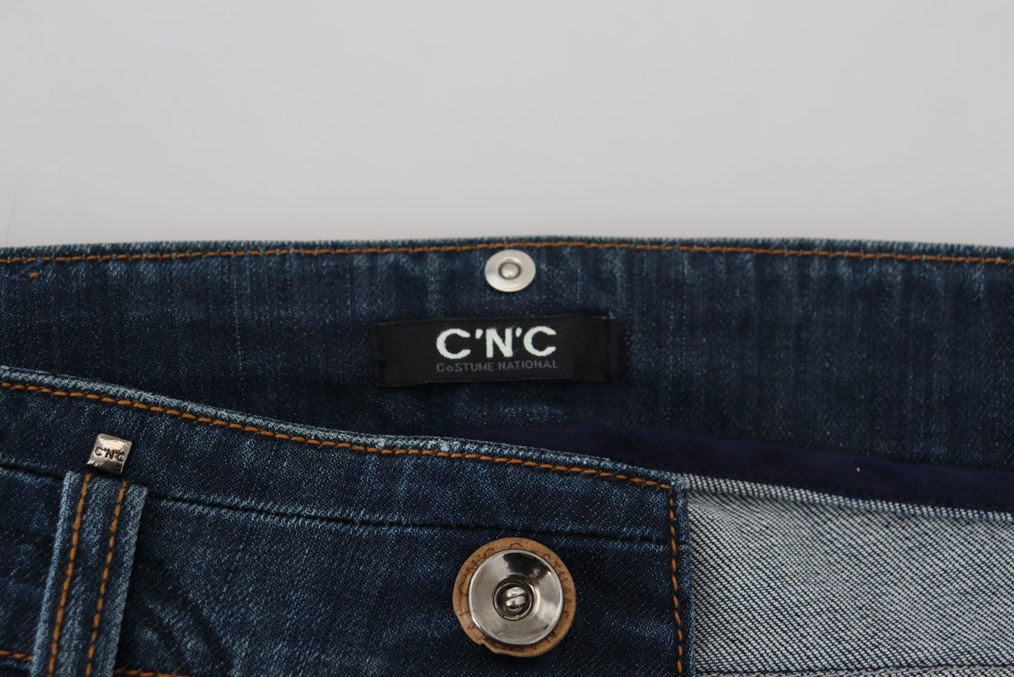 Costume National Chic Flared Low Waist Denim Jeans