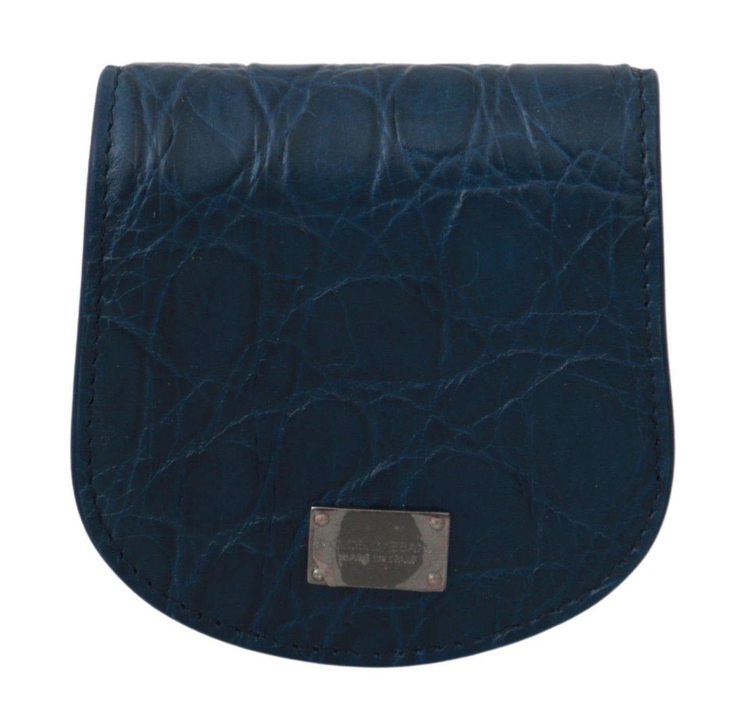 Dolce & Gabbana Blue Leather Holder Pocket Condom Case