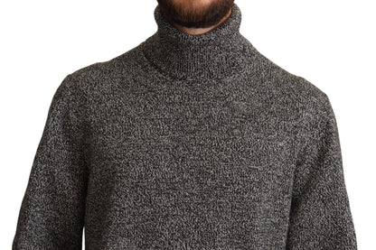 Dolce & Gabbana Elegant Gray Cashmere Turtleneck Sweater