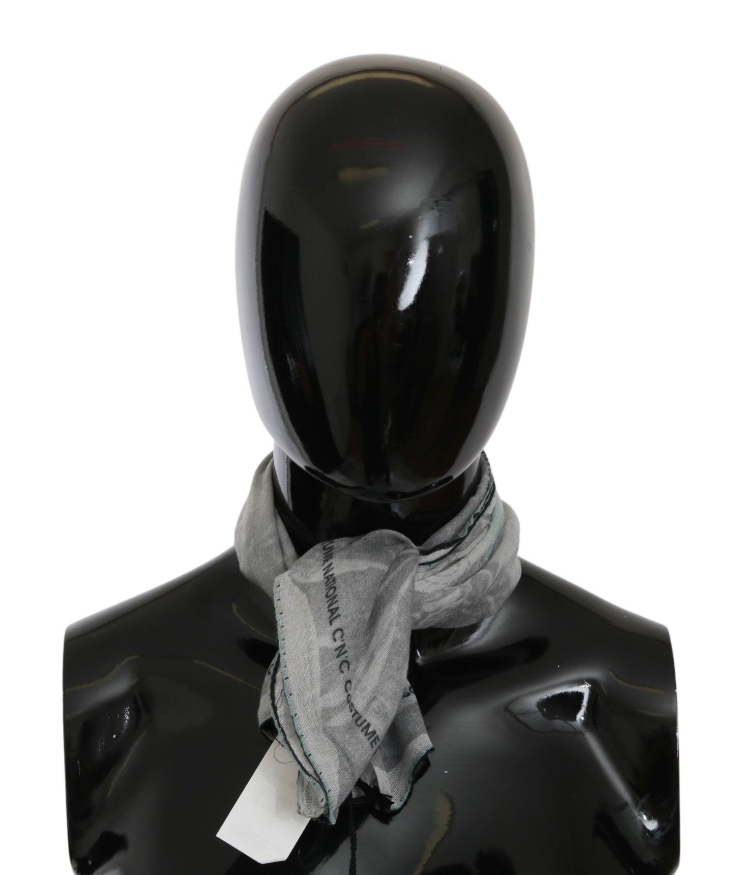 Costume National Elegant Gray Silk Scarf for Women