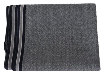 Missoni Gray Stripes Pattern 100% Wool Unisex Neck Wrap Scarf