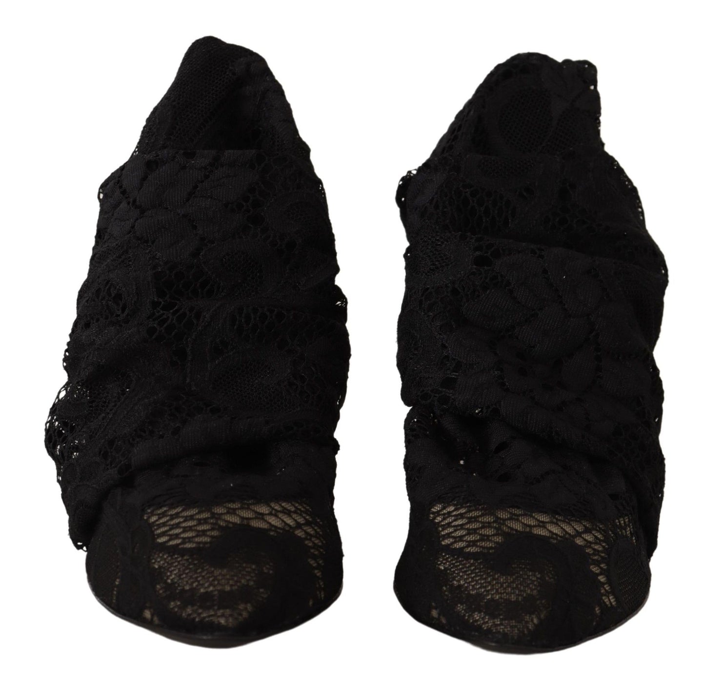 حذاء دولتشي آند غابانا الأنيق ذو الجورب المطاطي باللون الأسود الأنيق