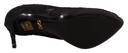 حذاء دولتشي آند غابانا الأنيق ذو الجورب المطاطي باللون الأسود الأنيق