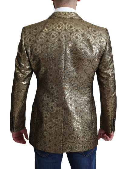 Dolce & Gabbana Gold Crystal Crown Bee MARTINI Blazer Jacket