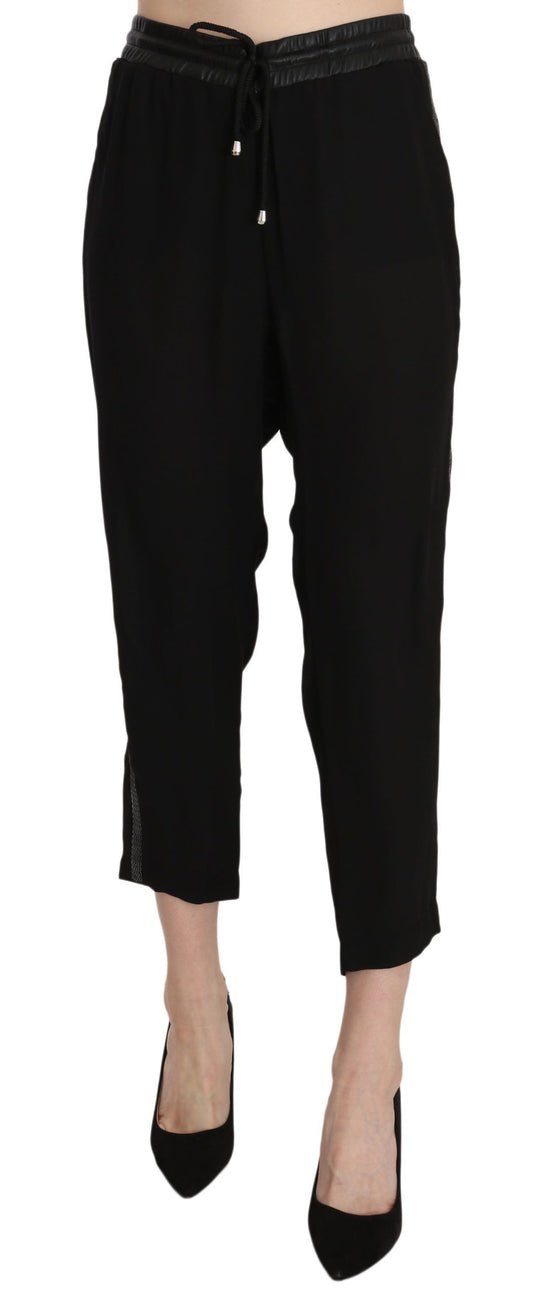 Guess Chic High Waist Cropped Pants in Elegant Black