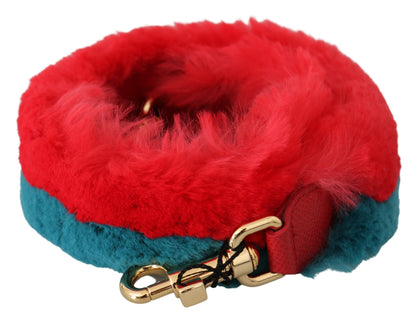 Dolce & Gabbana Elegant Red Lapin Fur Shoulder Strap
