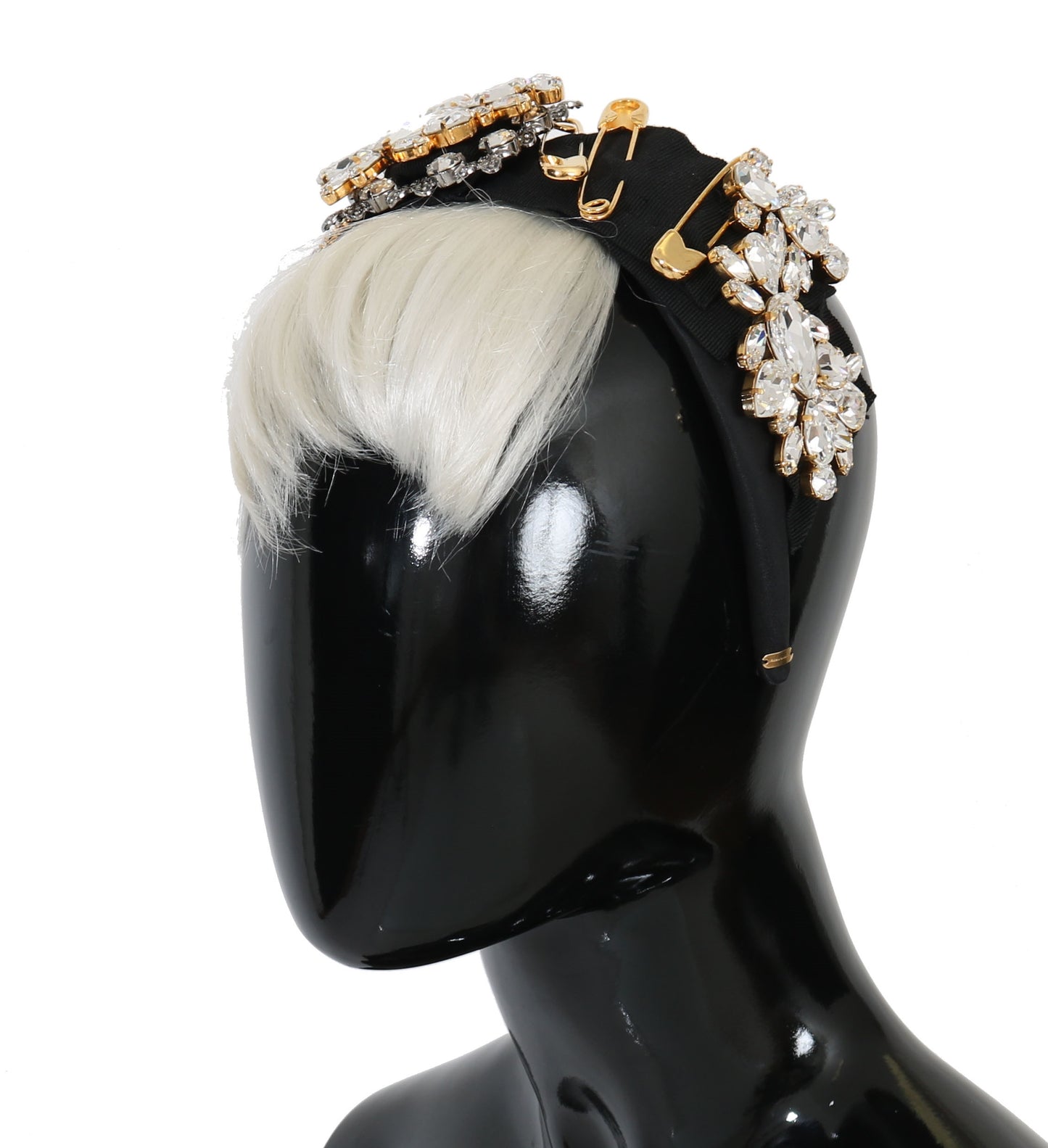 Dolce & Gabbana Elegant Black Crystal Headband Diadem