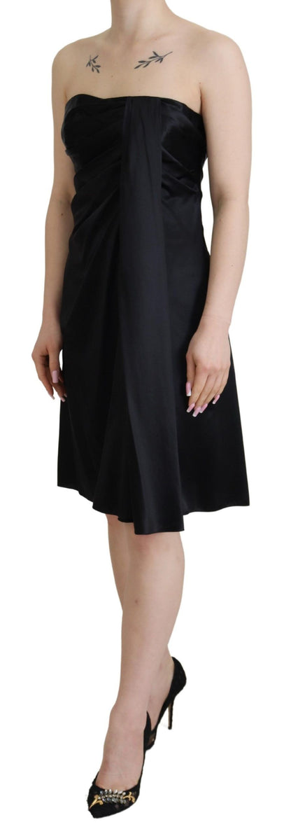 Dolce & Gabbana Elegant Black Silk Mini Sleeveless Dress