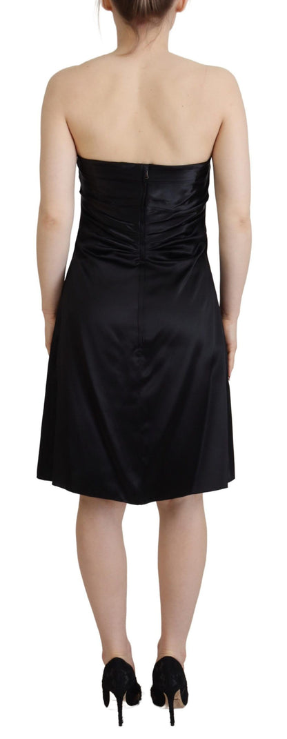 Dolce & Gabbana Elegant Black Silk Mini Sleeveless Dress