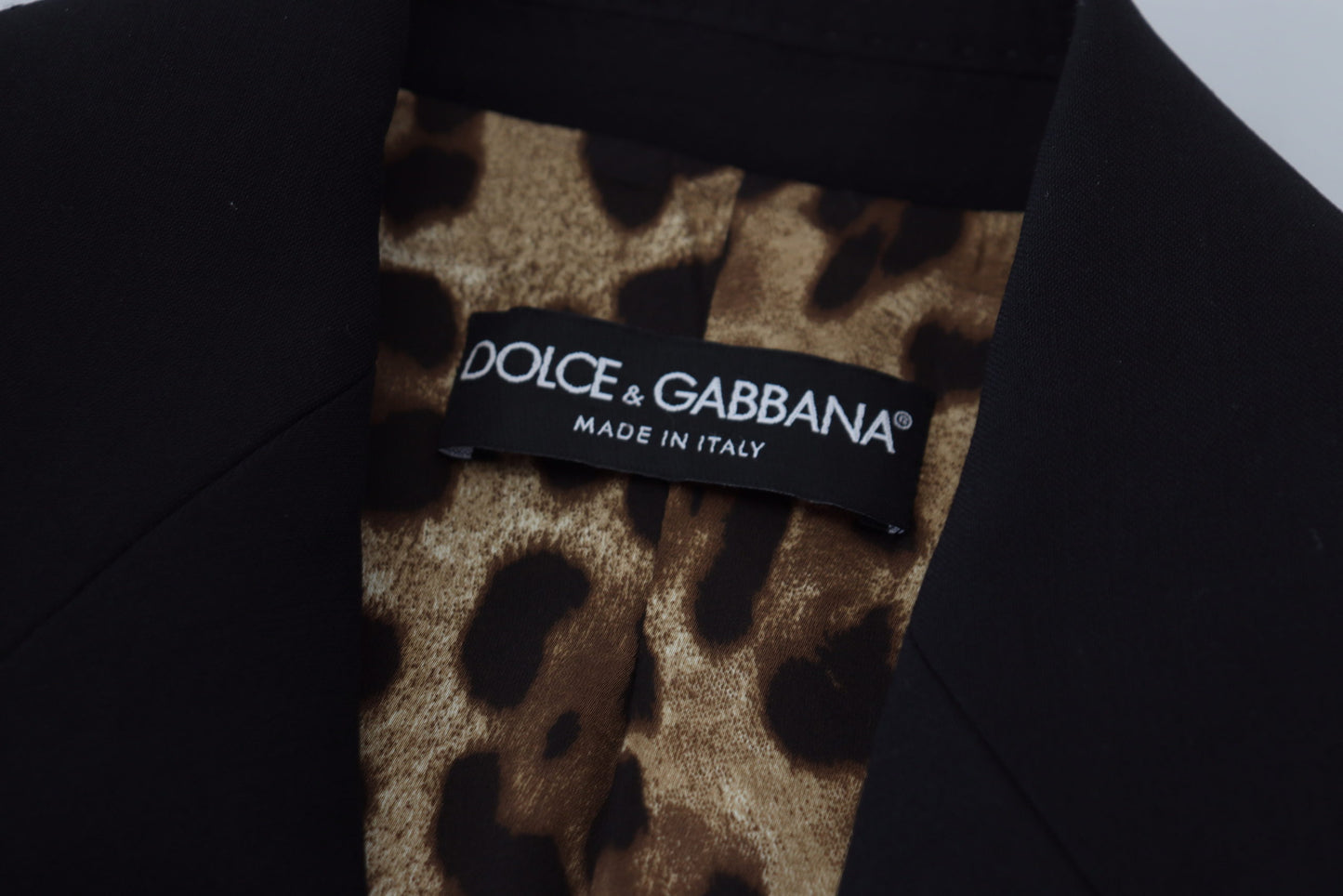 Dolce & Gabbana Elegant Black Stretch Wool Blazer