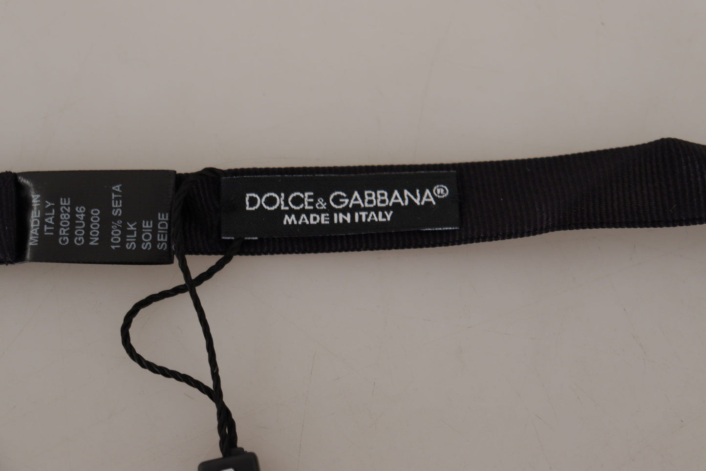 Dolce & Gabbana Elegant Black Silk Bow Tie