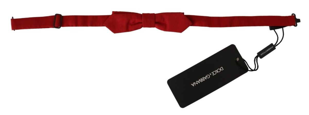Dolce & Gabbana Red Slim Skinny Mens Necktie 100% Silk Bow Tie