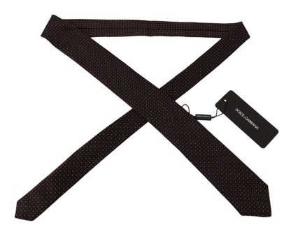 Dolce & Gabbana Black Square Geometric pattern Necktie Accessory