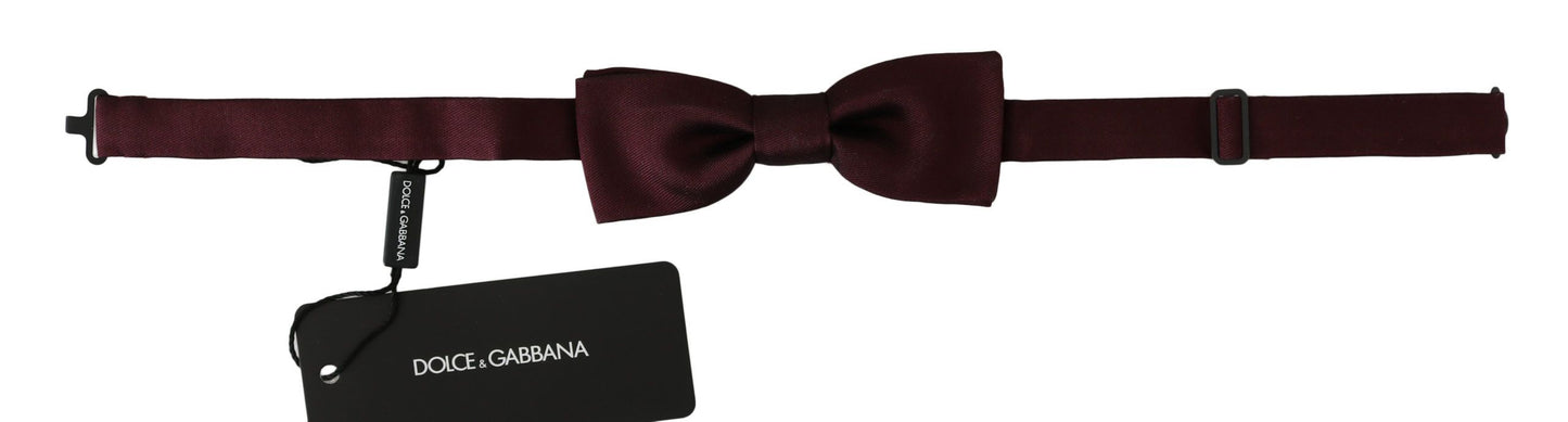Dolce & Gabbana Elegant Violet Silk Bow Tie