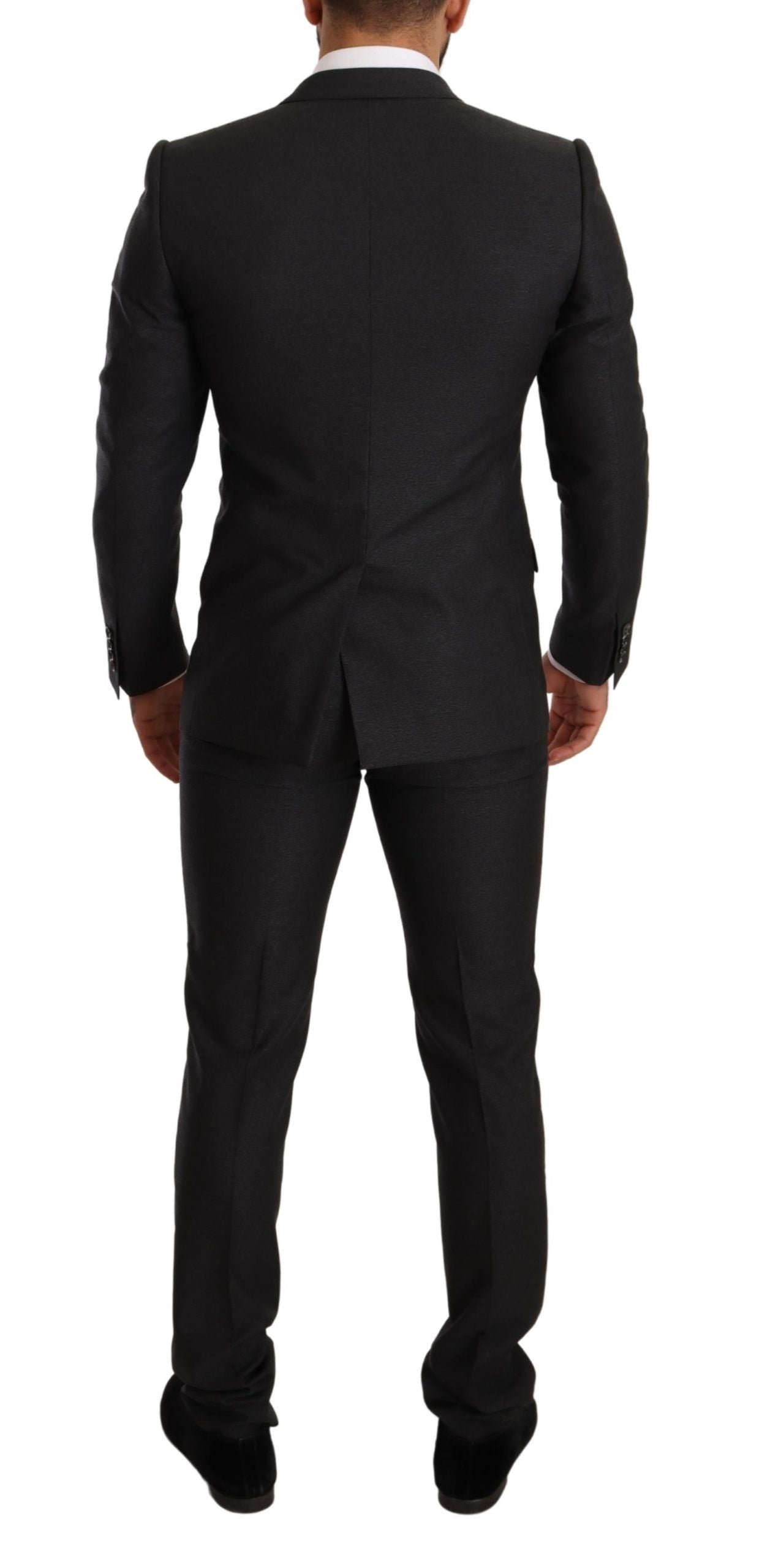 Dolce & Gabbana Gray Wool MARTINI Slim Fit Set Suit