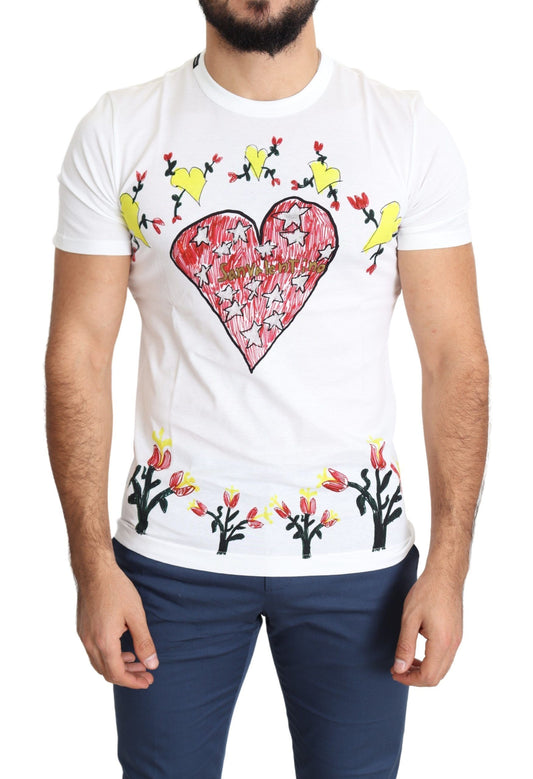 Dolce & Gabbana Chic Saint Valentine Print Crew Neck T-Shirt