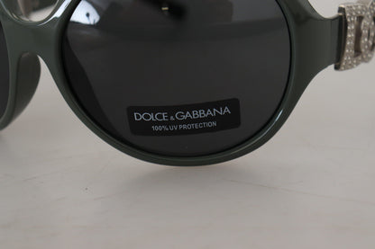 Dolce & Gabbana Green Plastic Frame Round DG Logo DG6030B Sunglasses