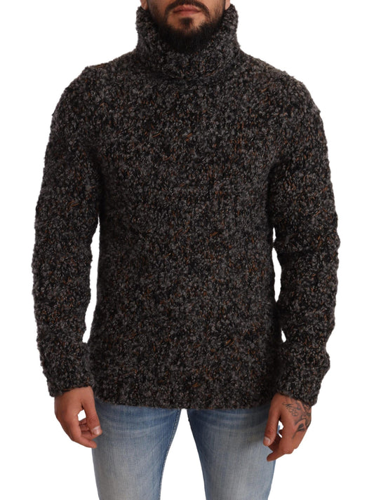 Dolce & Gabbana Gray Wool Blend Turtleneck Pullover Sweater