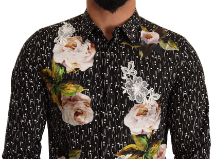 Dolce & Gabbana Elegant Floral Embroidered Dress Shirt