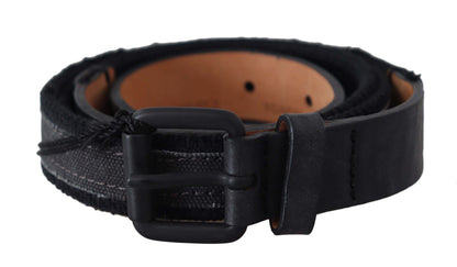 Ermanno Scervino Chic Black Leather Waist Belt