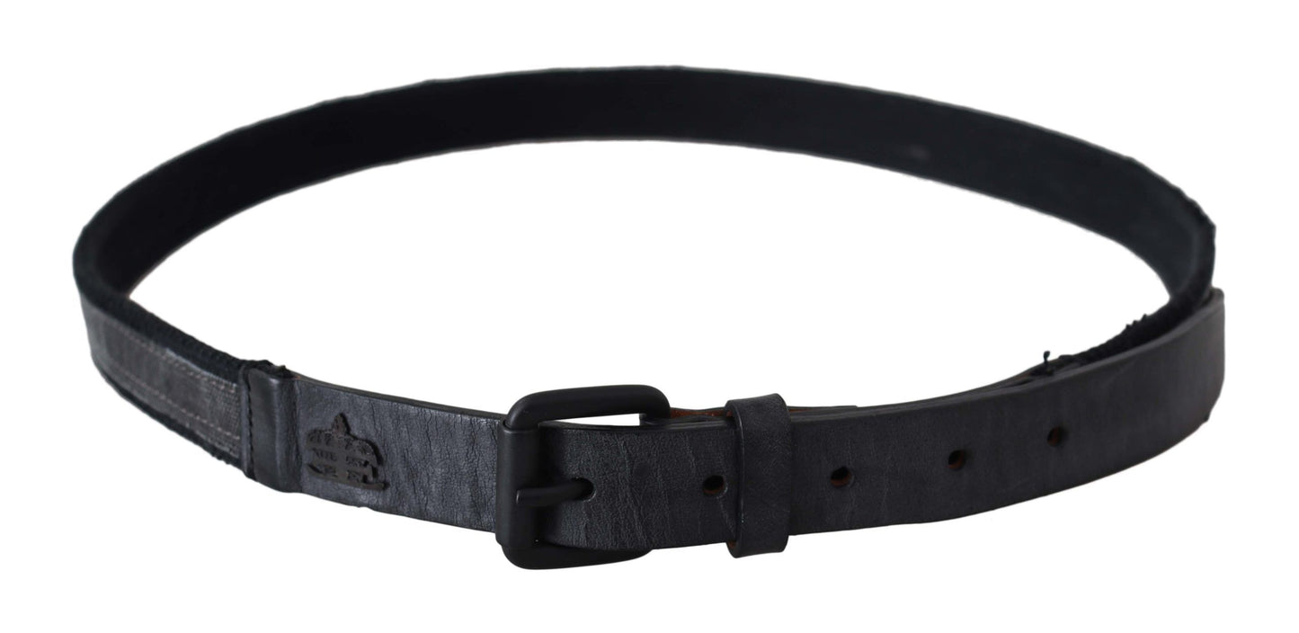 Ermanno Scervino Chic Black Leather Waist Belt