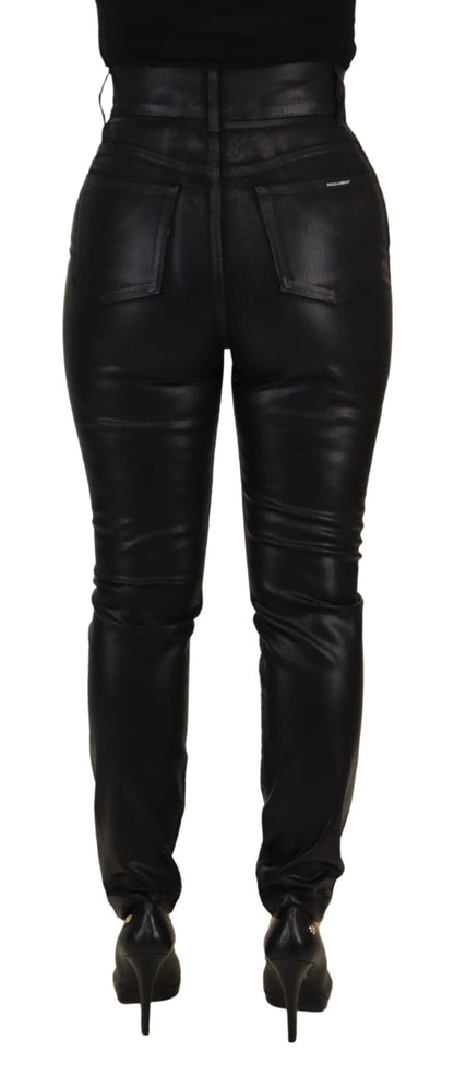 Dolce & Gabbana Chic High Waist Skinny Black Pants