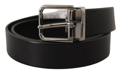 Dolce & Gabbana Elegant Black Leather Belt