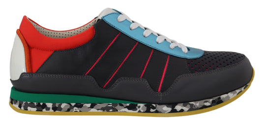 Dolce & Gabbana Multicolor Leather-Blend Low Top Sneakers
