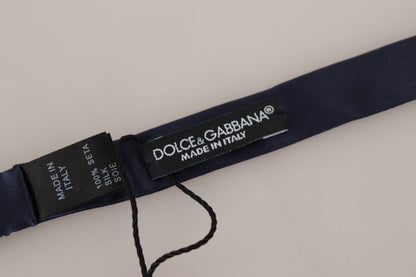 Dolce & Gabbana Blue 100% Silk Adjustable Neck Papillon Tie
