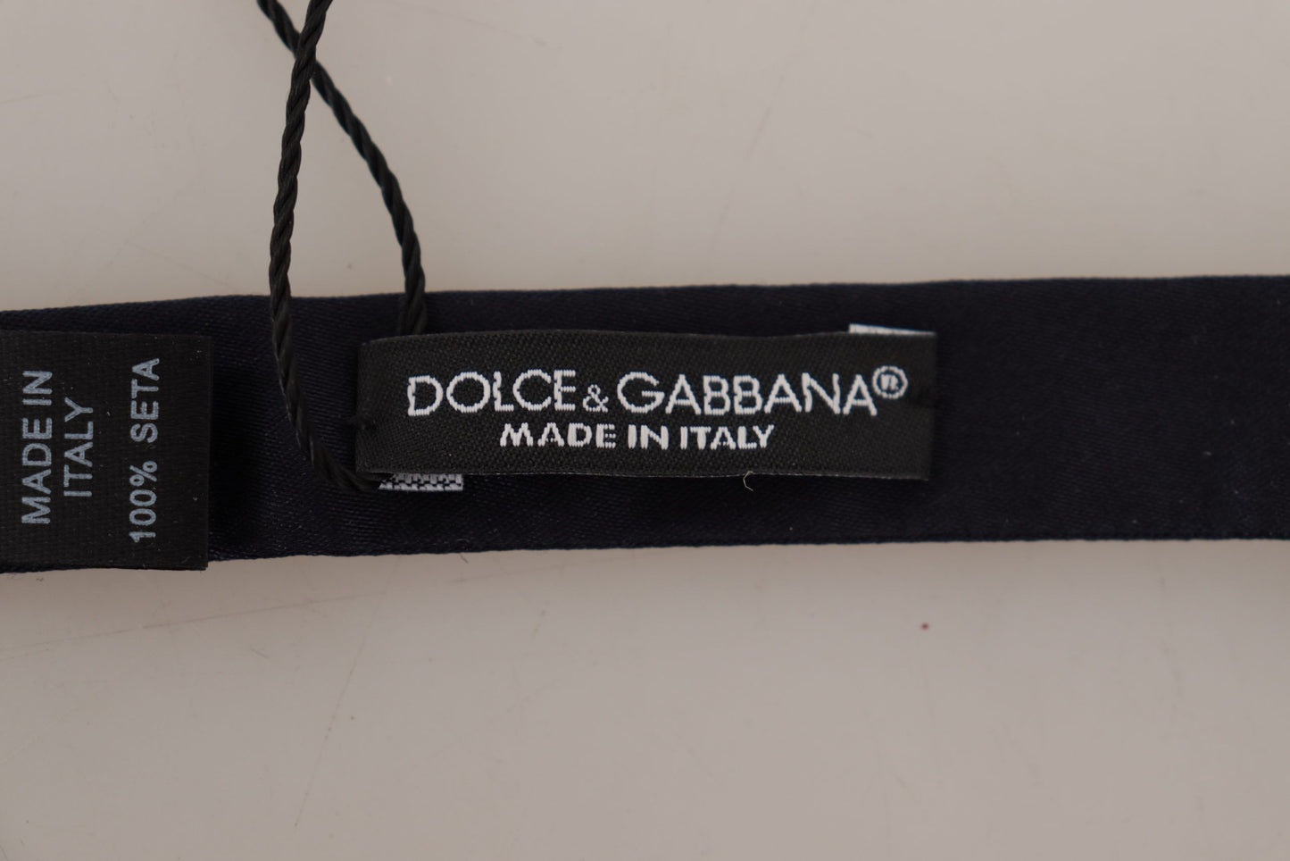 Dolce & Gabbana Blue 100% Silk Adjustable Neck Papillon Tie