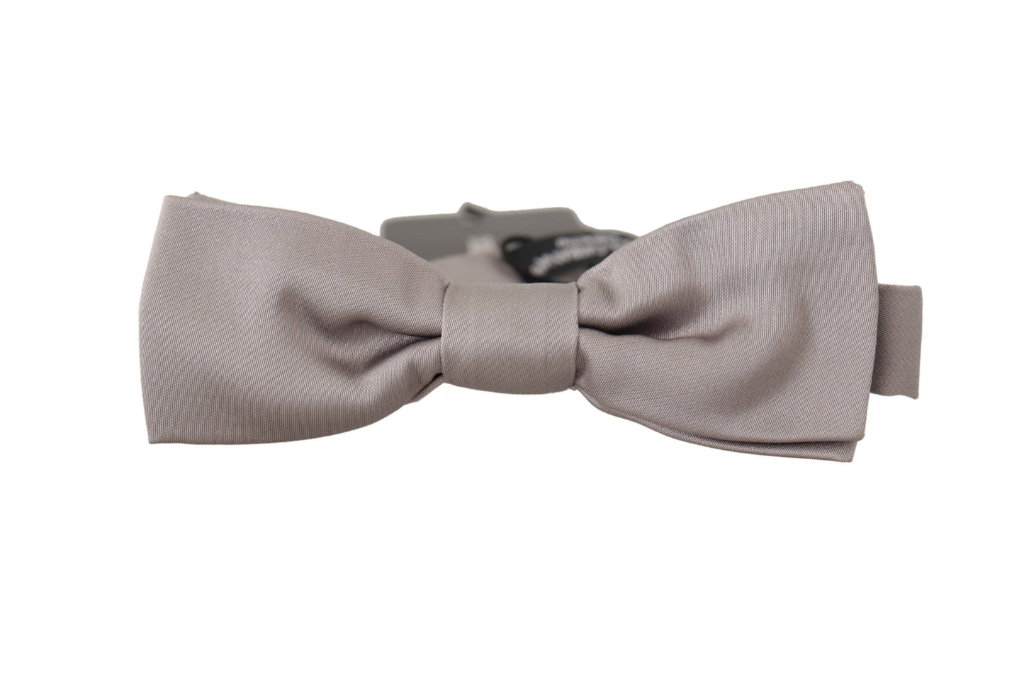 Dolce & Gabbana Silver 100% Silk Slim Adjustable Neck Papillon Tie