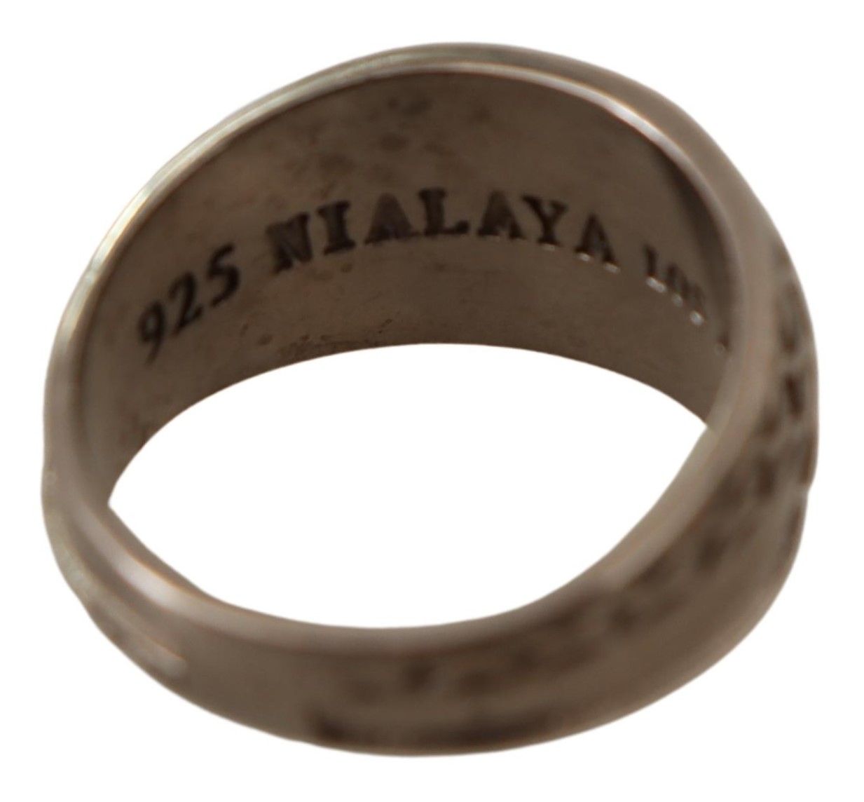 Nialaya Exquisite Silver Mens Statement Ring