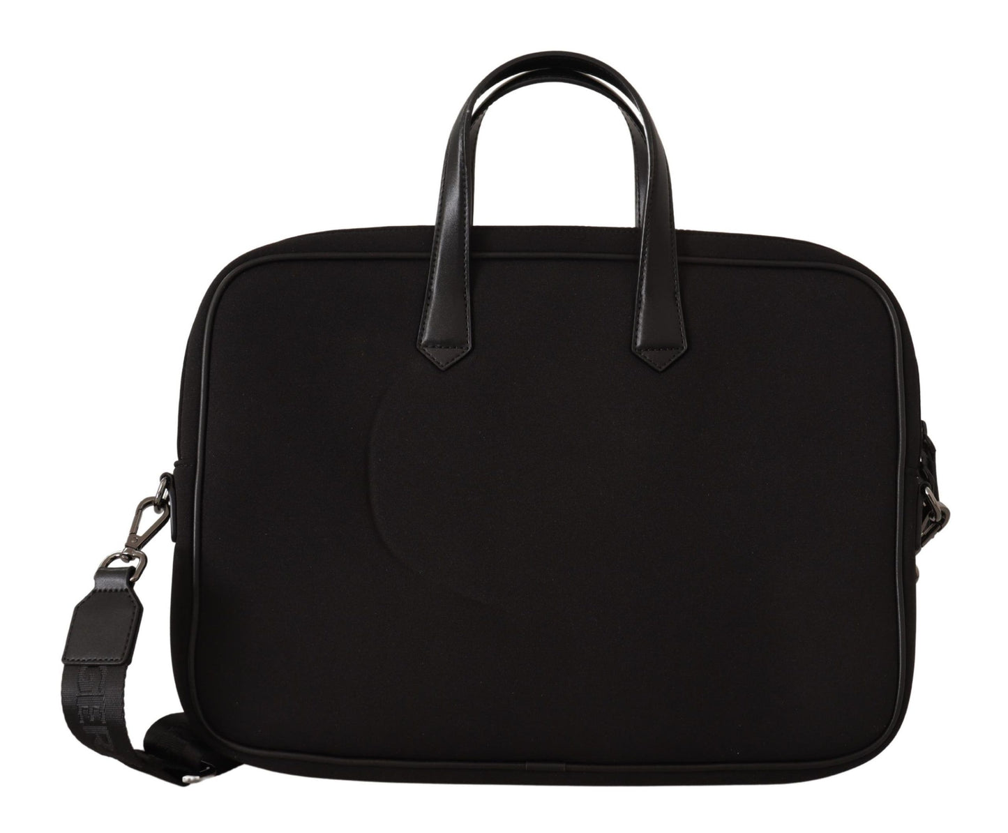 Karl Lagerfeld Black Nylon Laptop Crossbody Bag