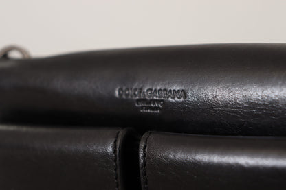 Dolce & Gabbana Elegant Mini Leather Wallet in Timeless Black