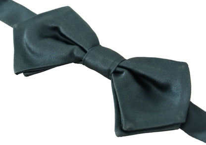 Dolce & Gabbana Green 100% Silk Adjustable Neck Papillon Tie