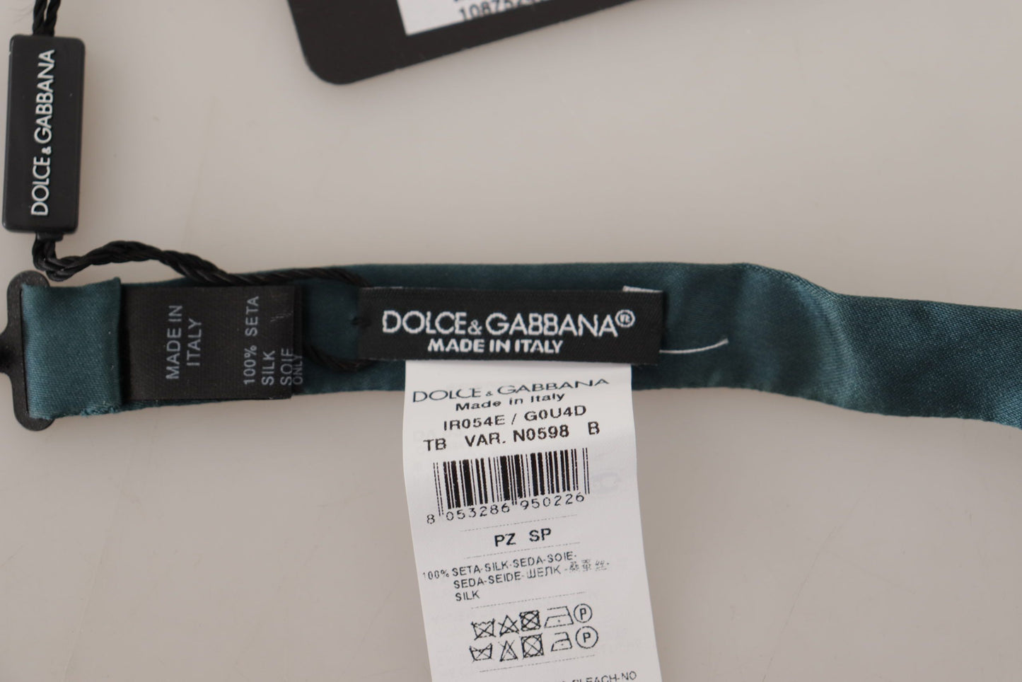 Dolce & Gabbana Green 100% Silk Adjustable Neck Papillon Tie