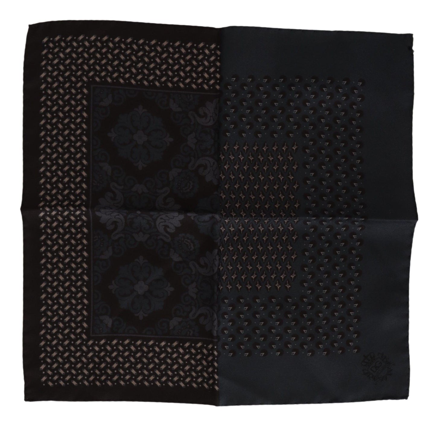 Dolce & Gabbana Multicolor Patterned Silk Pocket Square Handkerchief
