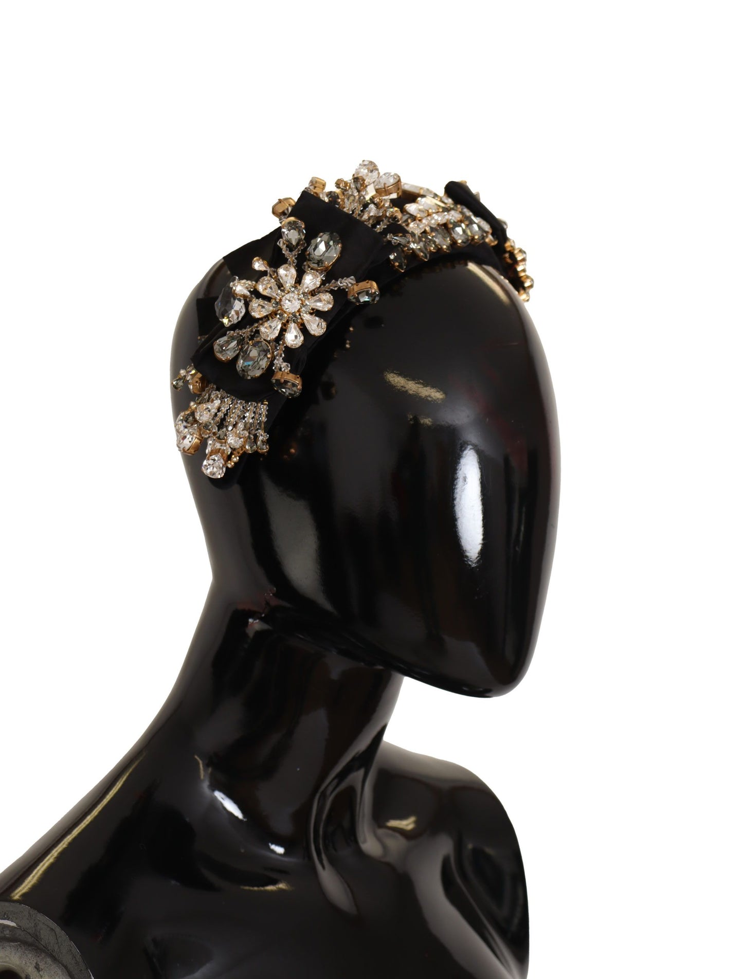 Dolce & Gabbana Embroidered Silk Crystal Tiara