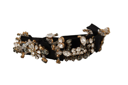 Dolce & Gabbana Embroidered Silk Crystal Tiara