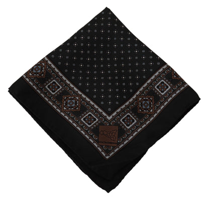 Dolce & Gabbana Elegant Black Silk Pocket Square