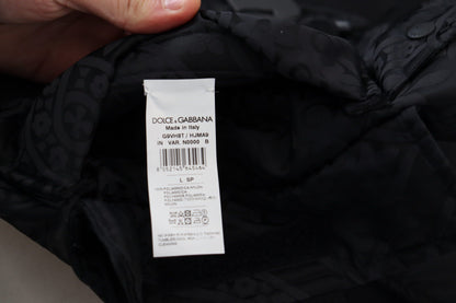 Dolce & Gabbana Black Nylon Full Zip Sleeveless Jacket
