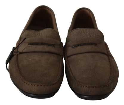 Dolce & Gabbana Elegant Brown Leather Loafers