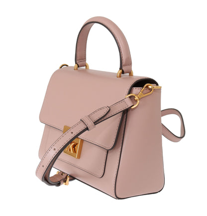 Michael Kors Elegant Pink Leather Mindy Shoulder Bag
