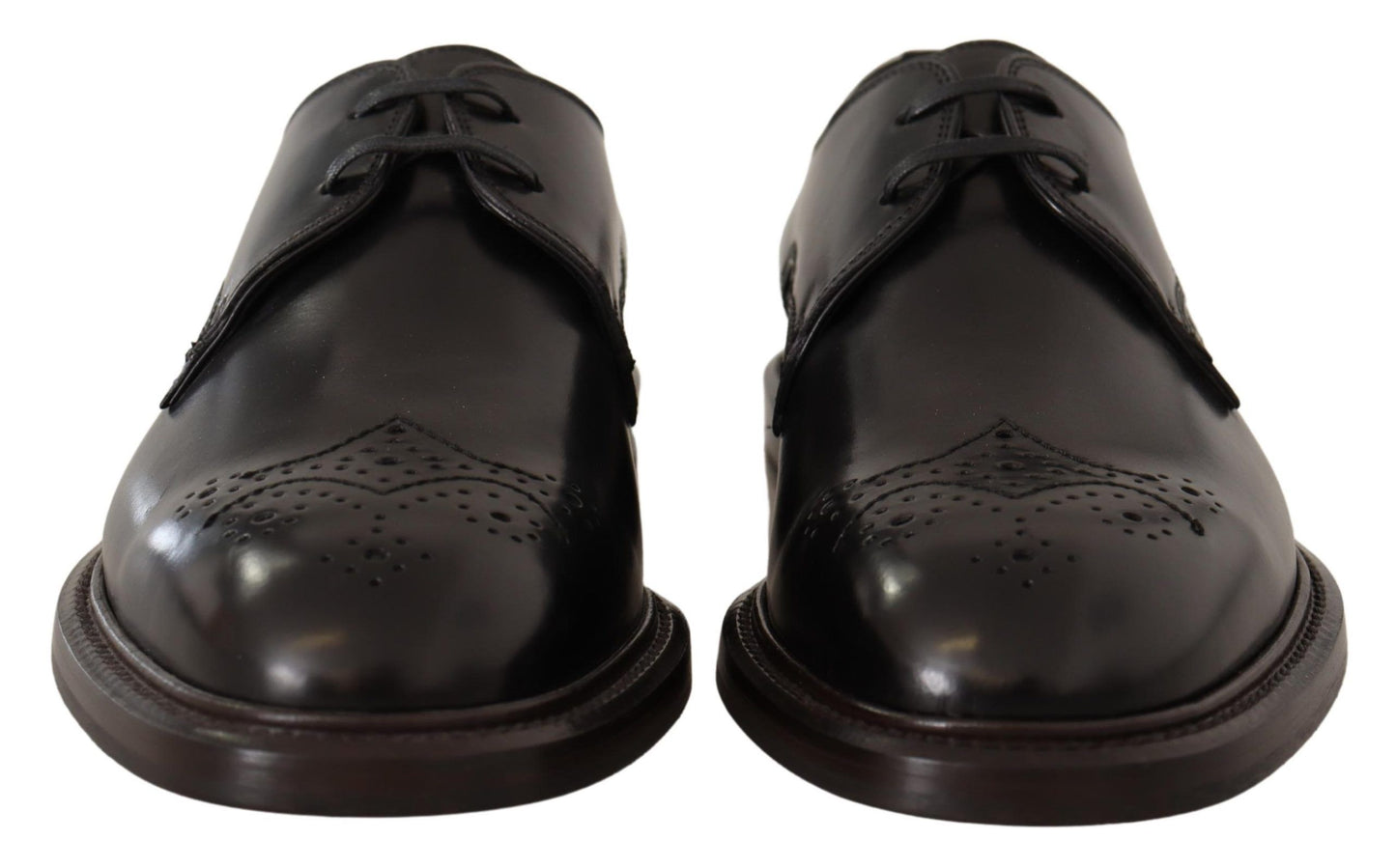 Dolce & Gabbana Black Leather Dress Formal Derby Shoes