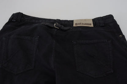 John Galliano Elegant Black Mainline Cotton Jeans