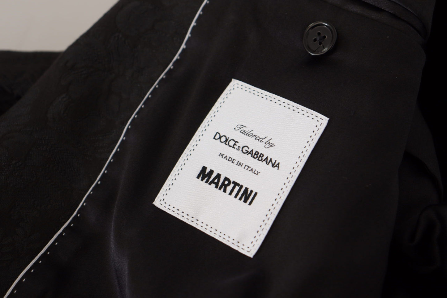 Dolce & Gabbana Black Polyester Formal 2 Piece MARTINI Suit