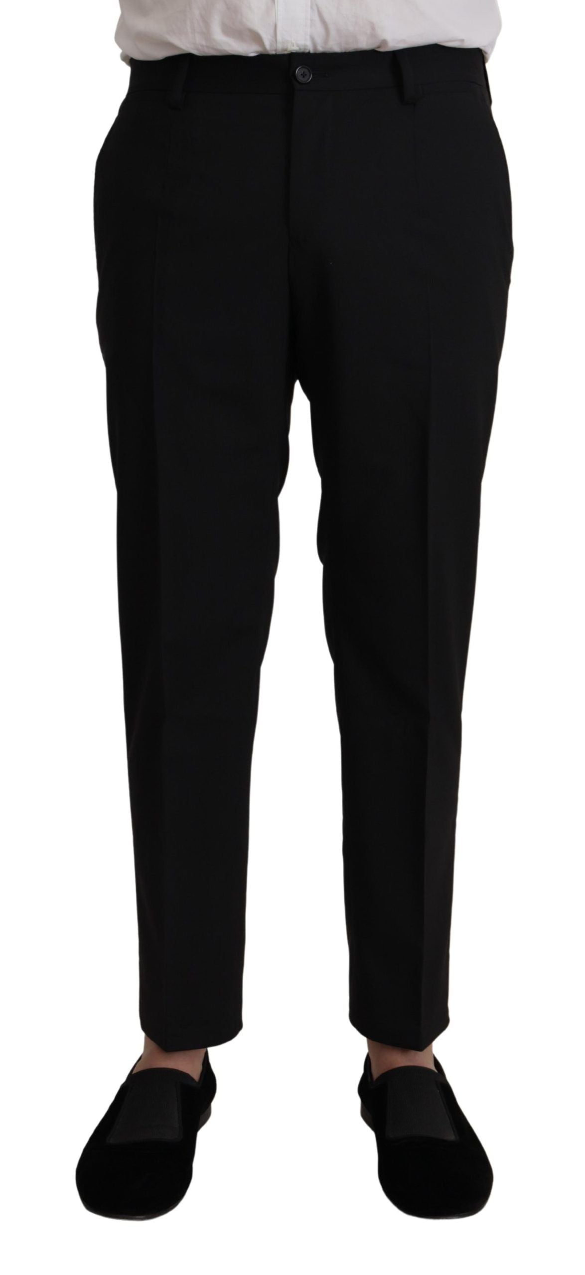 Dolce & Gabbana Black Virgin Wool Formal 3 Pc MARTINI Suit